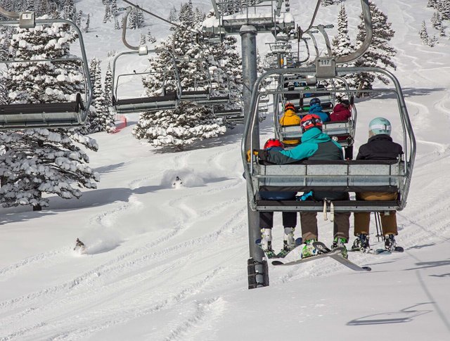 Powder Day view from the lift